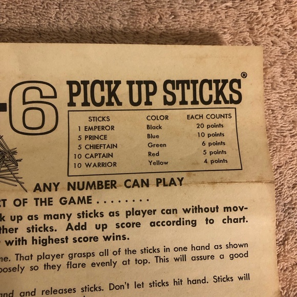 Vintage 1966 Lakeside Toys Wood 4 5 6 Pick Up Sticks With Instructions #8316 - Picture 9 of 10